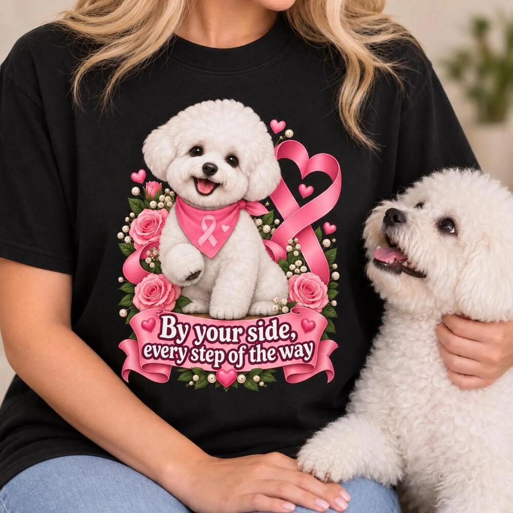 Bichon Frise Ribbon Shirt, Gift, Supportive Apparel, October